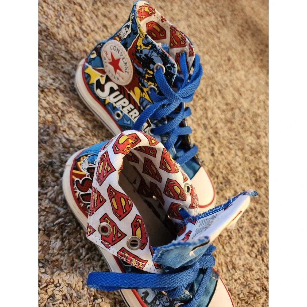Converse Chuck Taylor Superman Man of Steel DC Comics High Top Youth Size 13